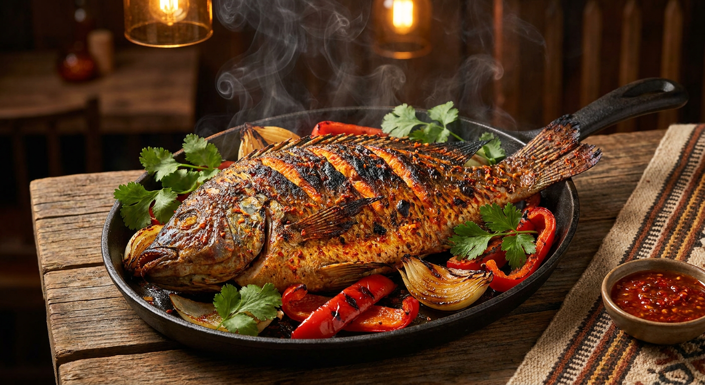 Spiced grilled whole fish at Etunganun Crave Spot